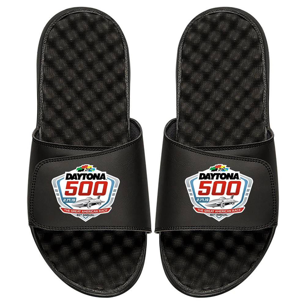 Youth ISlide Black NASCAR 2019 Daytona 500 Color Logo Slide Sandals
