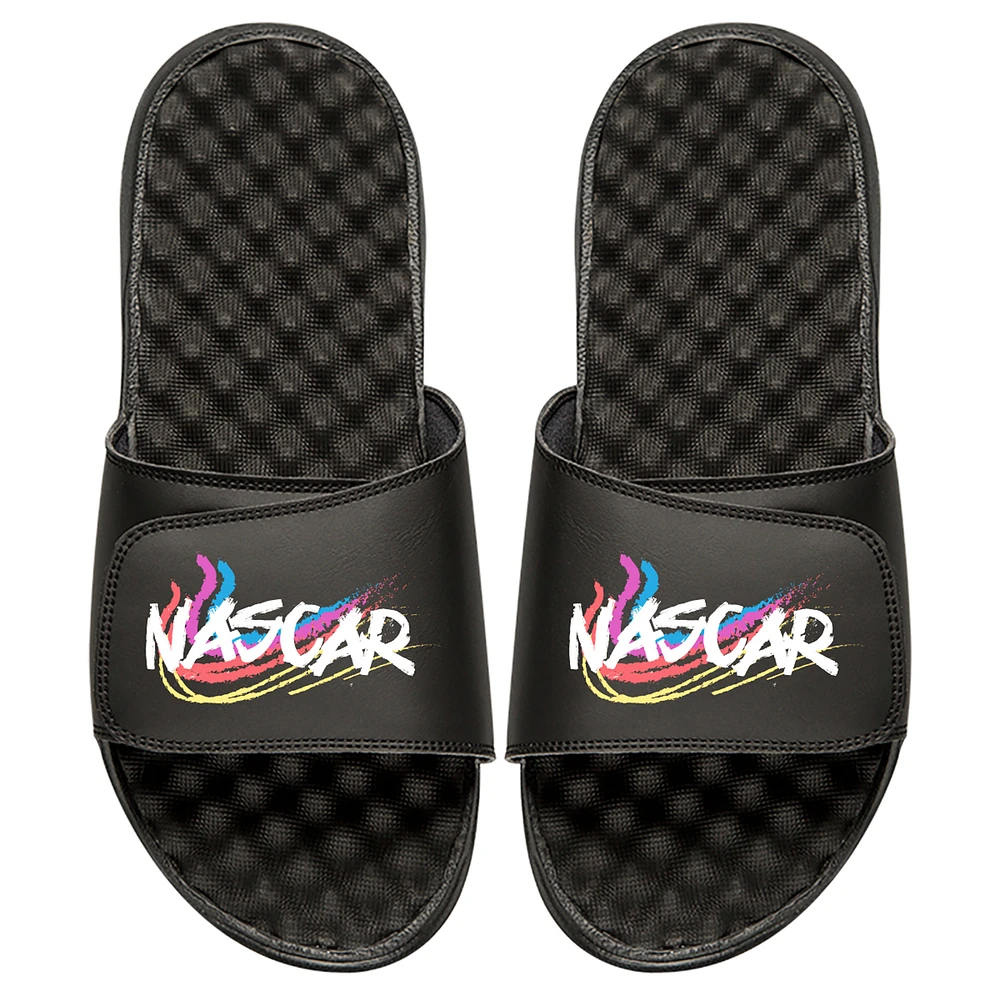 Youth ISlide Black NASCAR Retro Slide Sandals