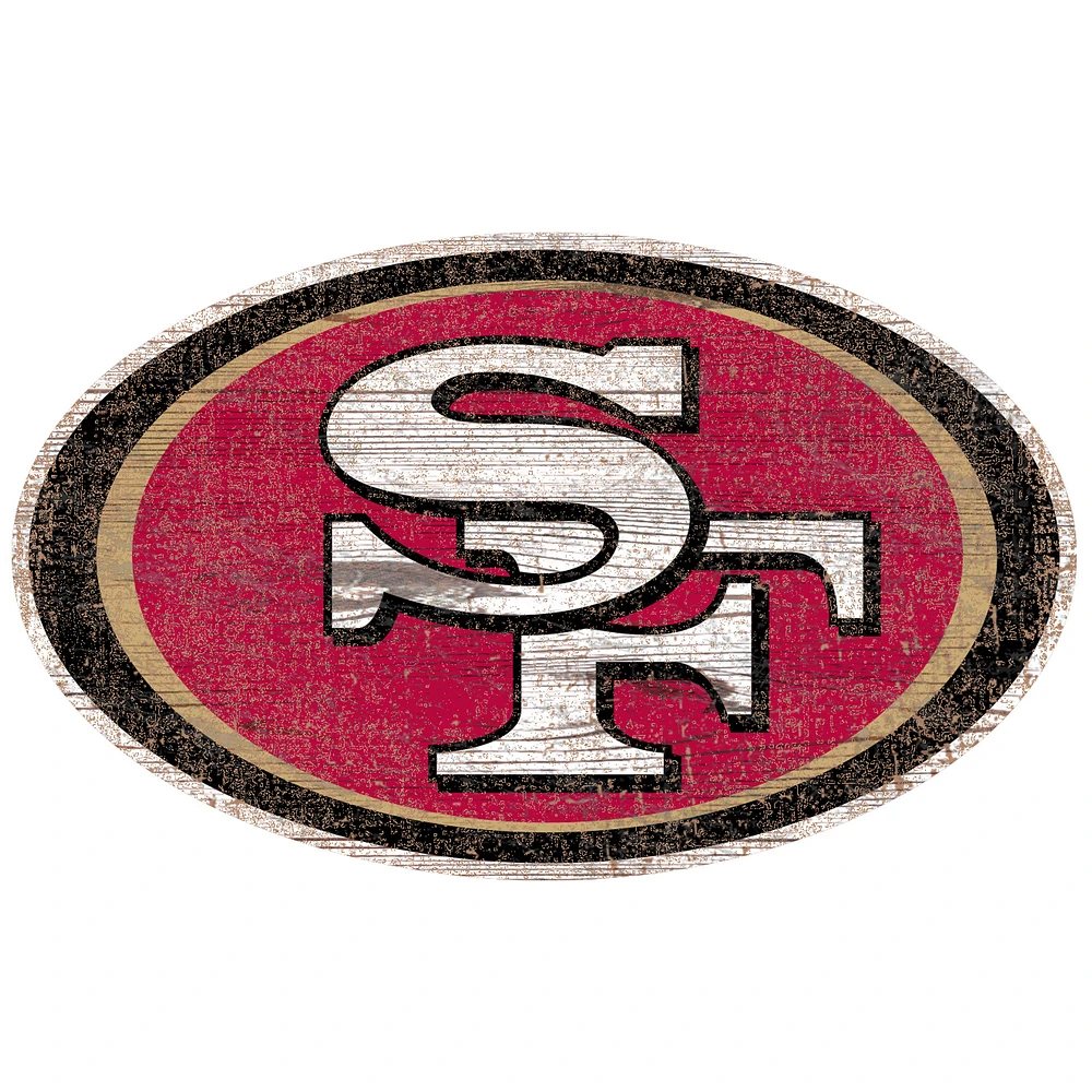 San Francisco 49ers Distressed Logo Cutout Sign