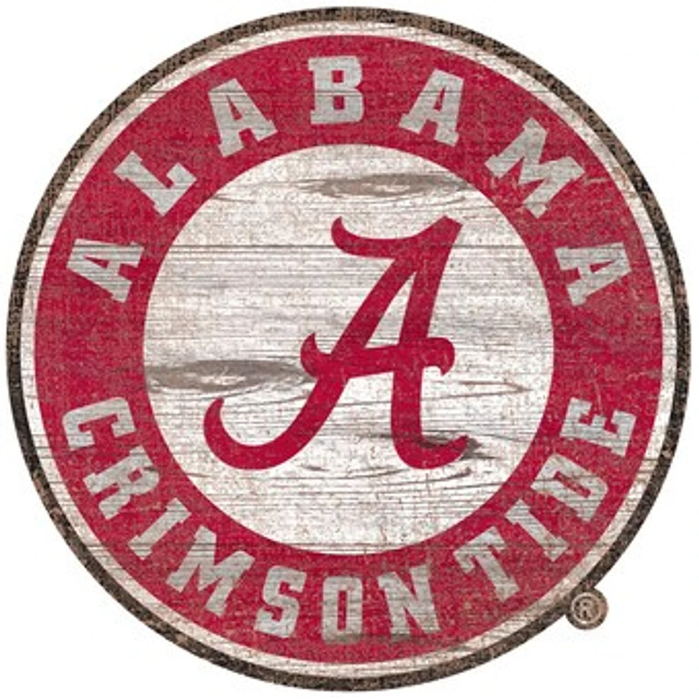 Alabama Crimson Tide Distressed Logo Cutout Sign