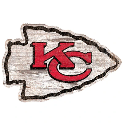 Kansas City Chiefs Distressed Logo Cutout Sign