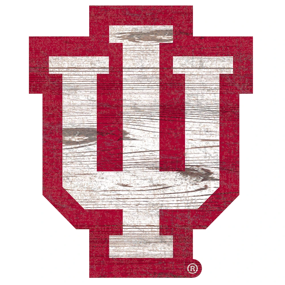 Indiana Hoosiers Distressed Logo Cutout Sign