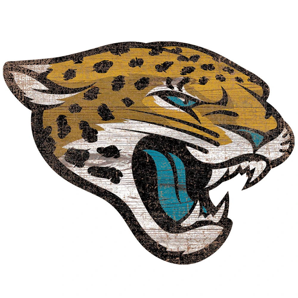 Jacksonville Jaguars Distressed Logo Cutout Sign