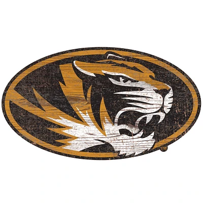 Missouri Tigers Distressed Logo Cutout Sign