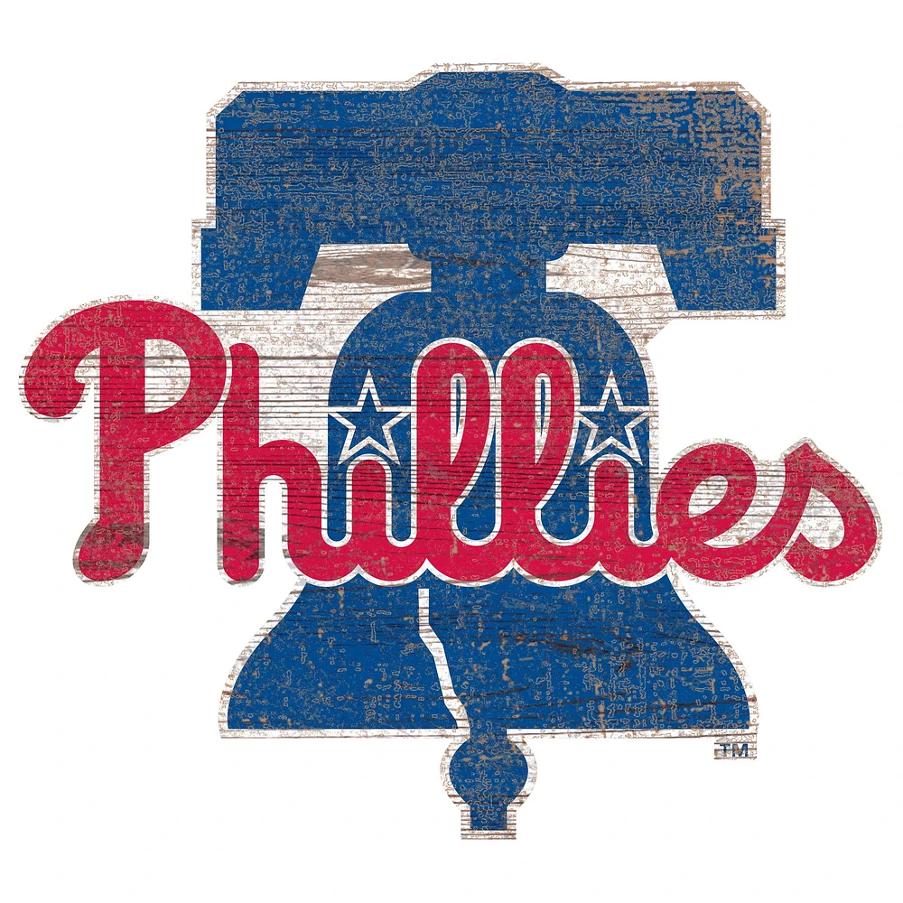 Philadelphia Phillies Distressed Logo Cutout Sign