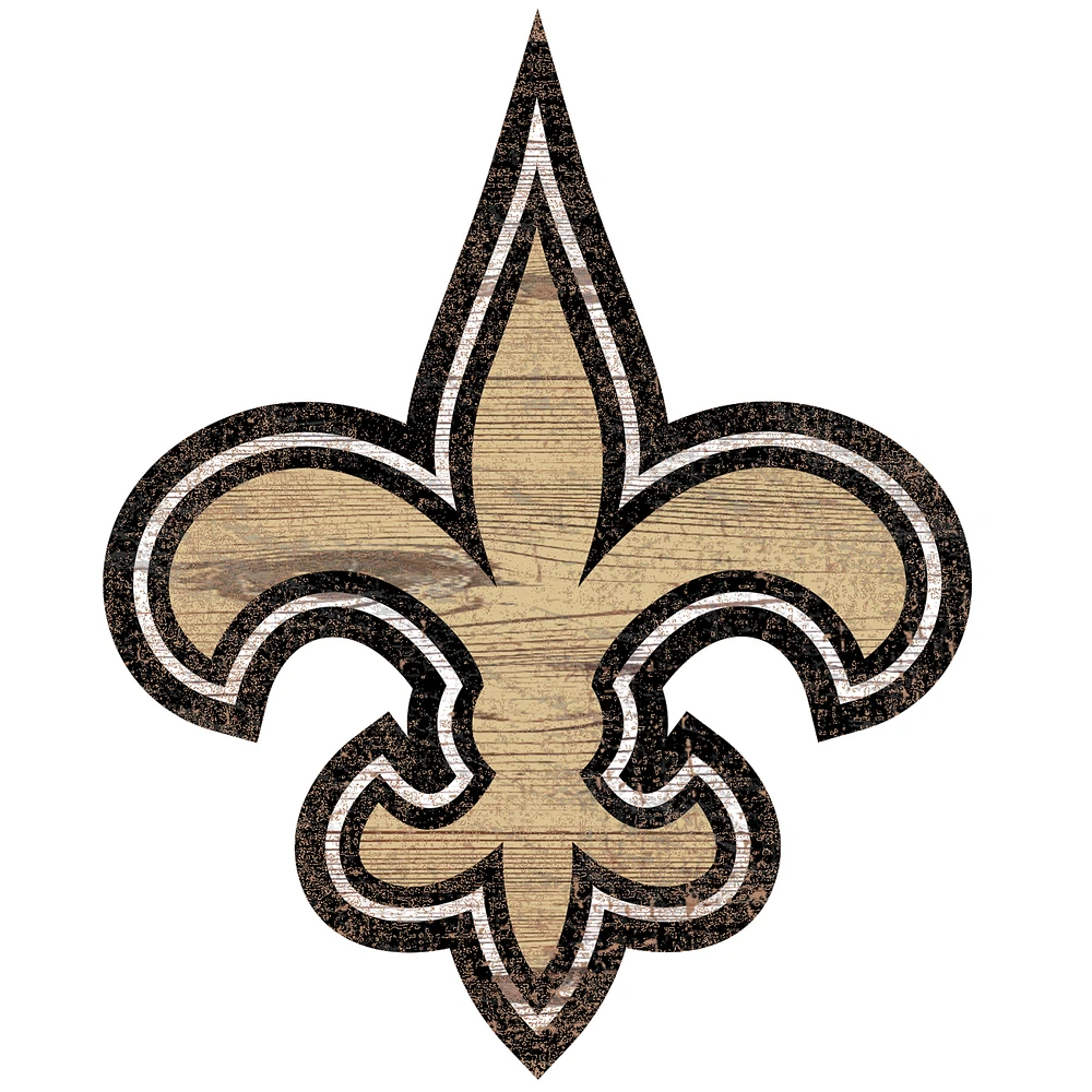 New Orleans Saints Distressed Logo Cutout Sign