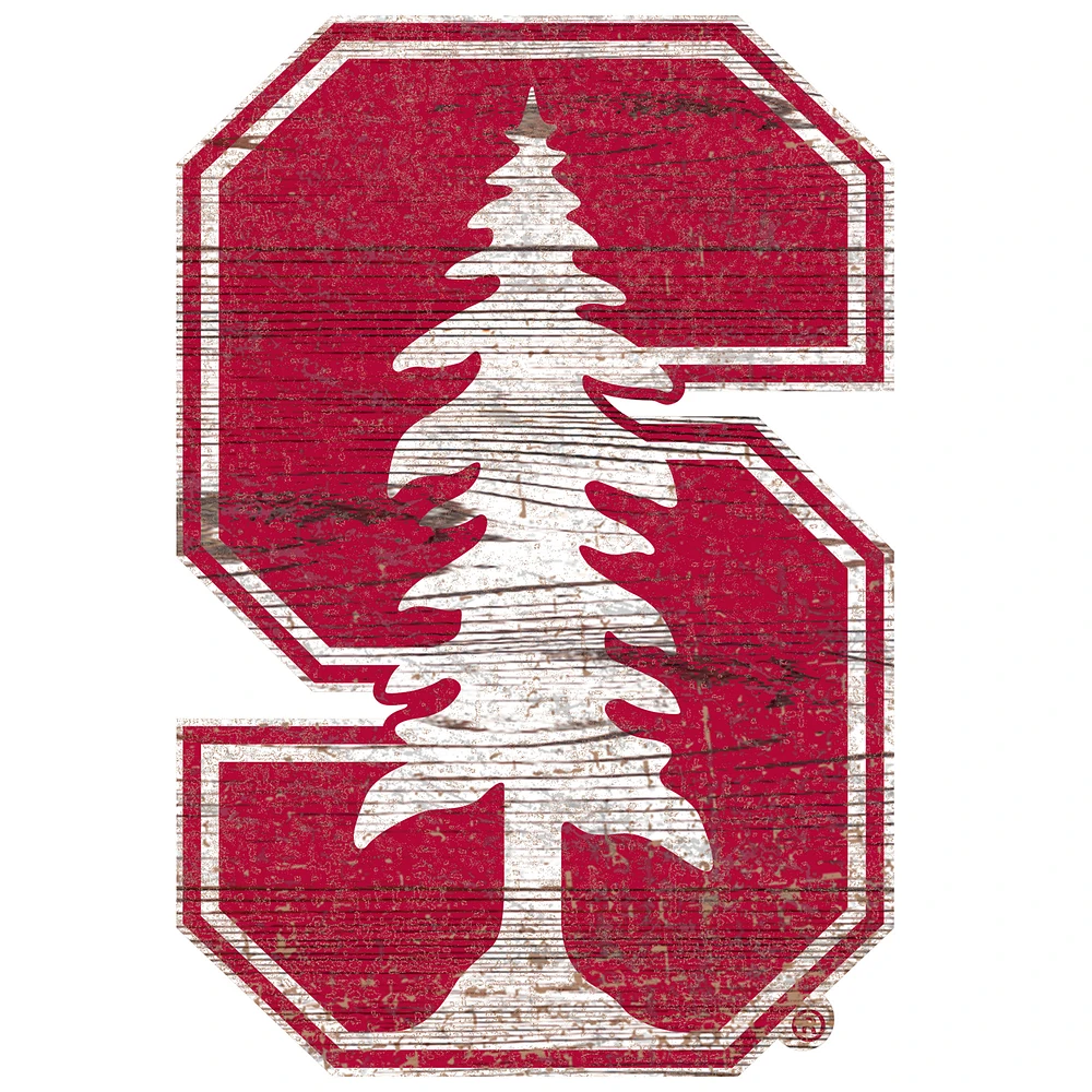 Stanford Cardinal Distressed Logo Cutout Sign