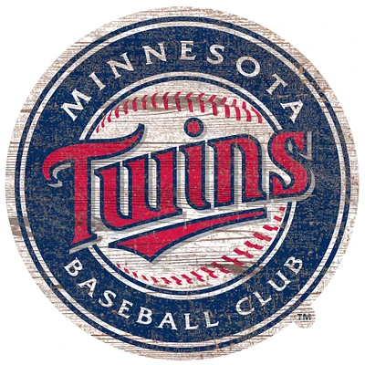 Minnesota Twins Distressed Logo Cutout Sign