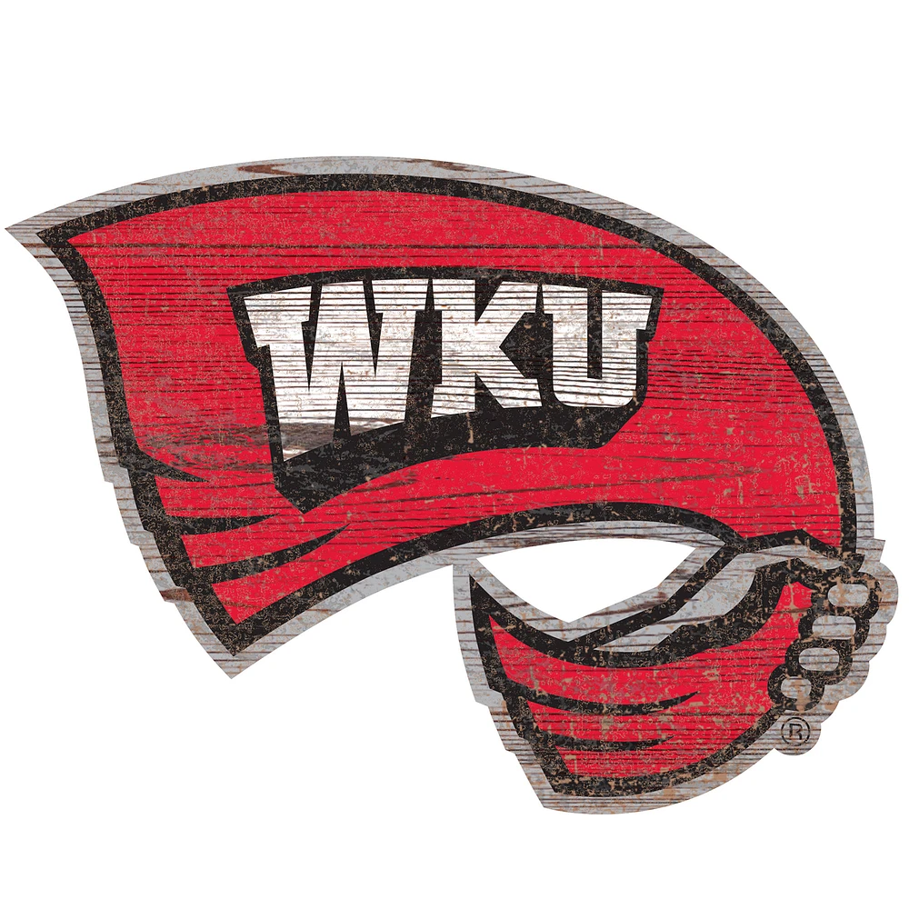 Western Kentucky Hilltoppers Distressed Logo Cutout Sign