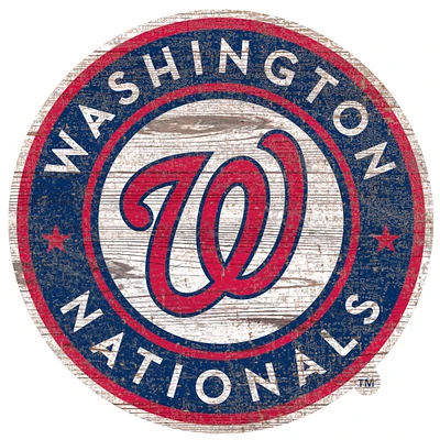 Washington Nationals Distressed Logo Cutout Sign