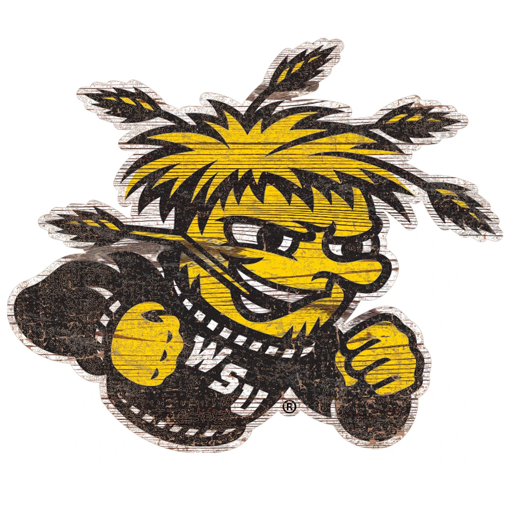 Wichita State Shockers Distressed Logo Cutout Sign