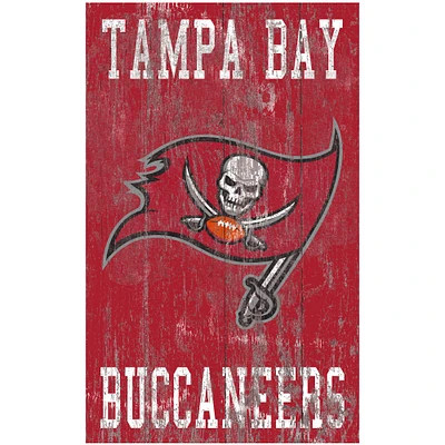 Tampa Bay Buccaneers 11'' x 19'' Heritage Distressed Logo Sign