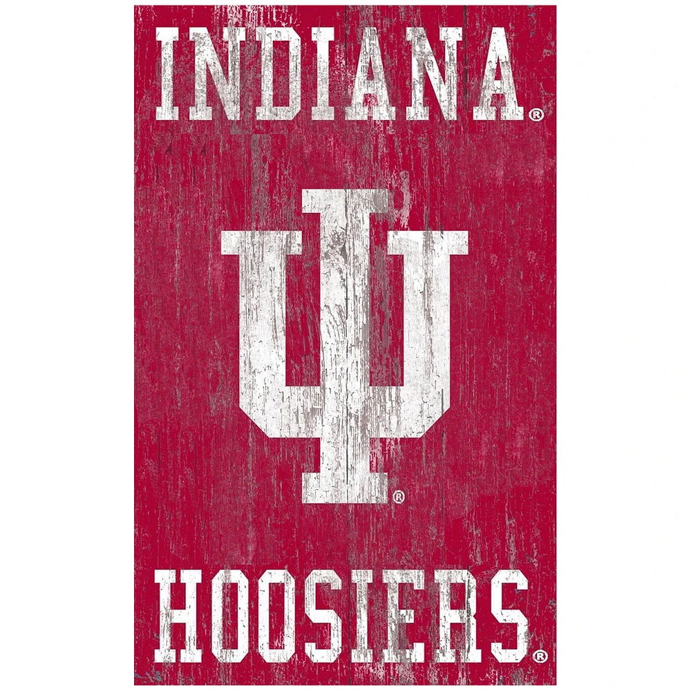 Indiana Hoosiers 11'' x 19'' Heritage Distressed Logo Sign