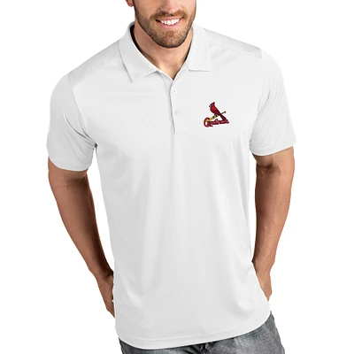Men's Antigua White St. Louis Cardinals Tribute Polo