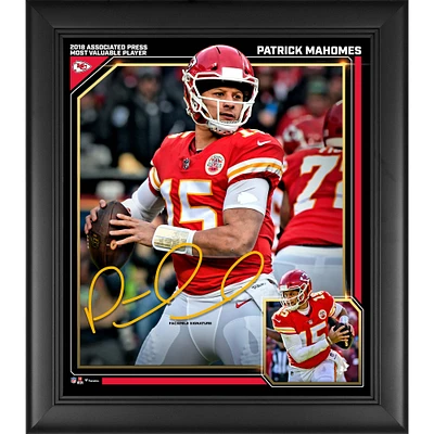 Patrick Mahomes Kansas City Chiefs 2018 NFL MVP Framed 15" x 17" Collage - Facsimile Signature