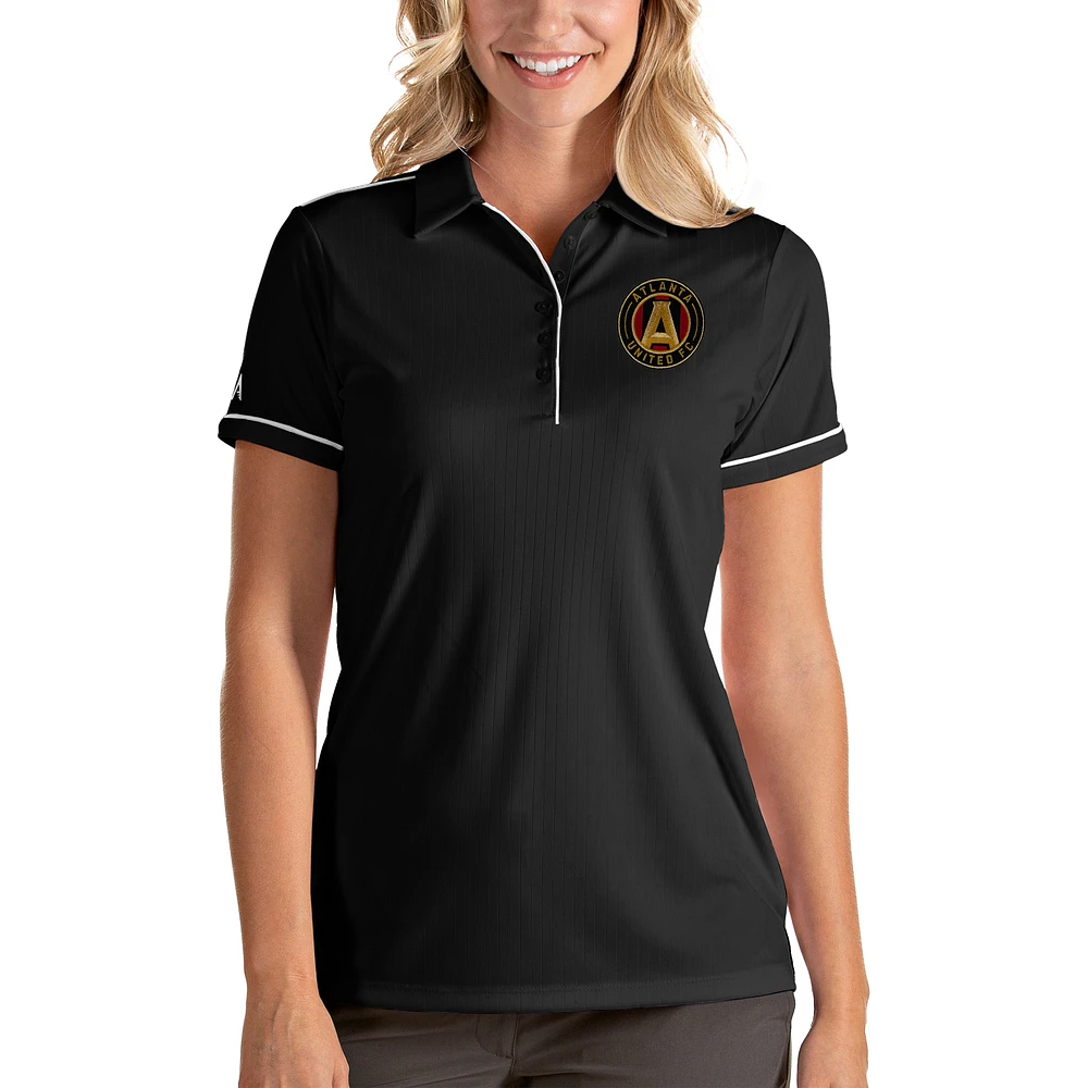 Atlanta United FC Antigua Women's Salute Polo - Black/White