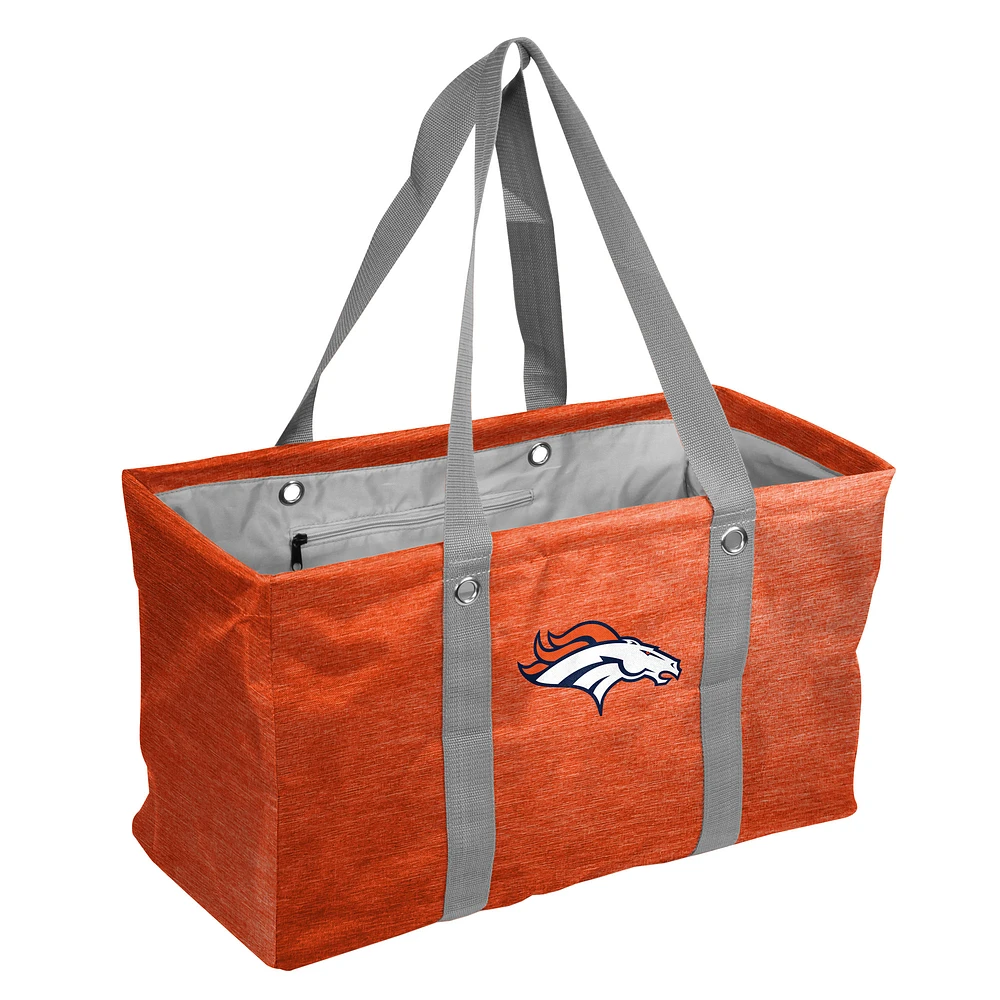 Denver Broncos Crosshatch Picnic Caddy Tote Bag