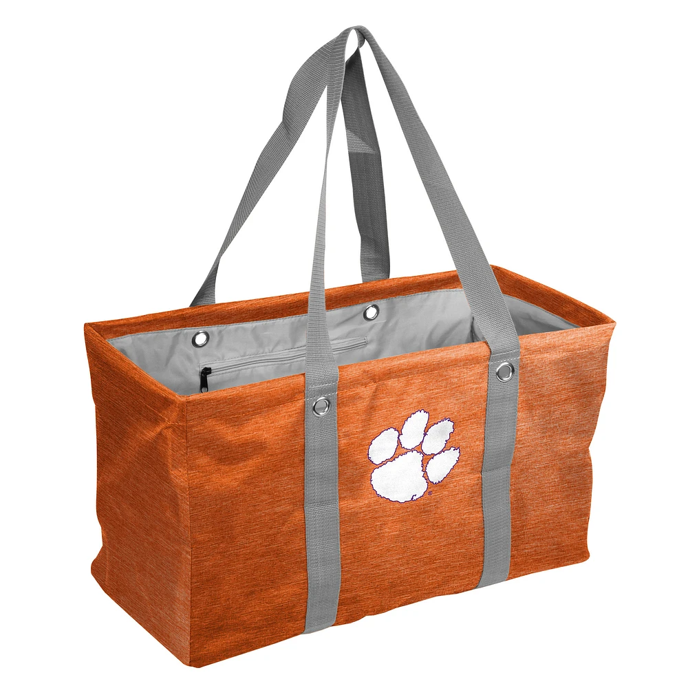 Clemson Tigers Crosshatch Picnic Caddy Tote Bag