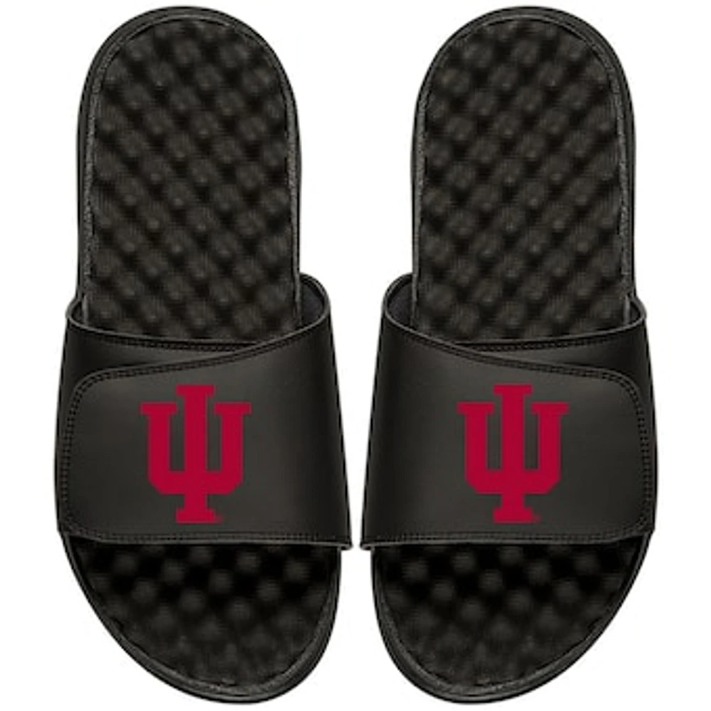 Youth ISlide Black Indiana Hoosiers Primary Logo Slide Sandals