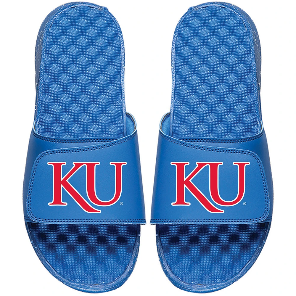 Men's ISlide Royal Kansas Jayhawks Logo Slide Sandals