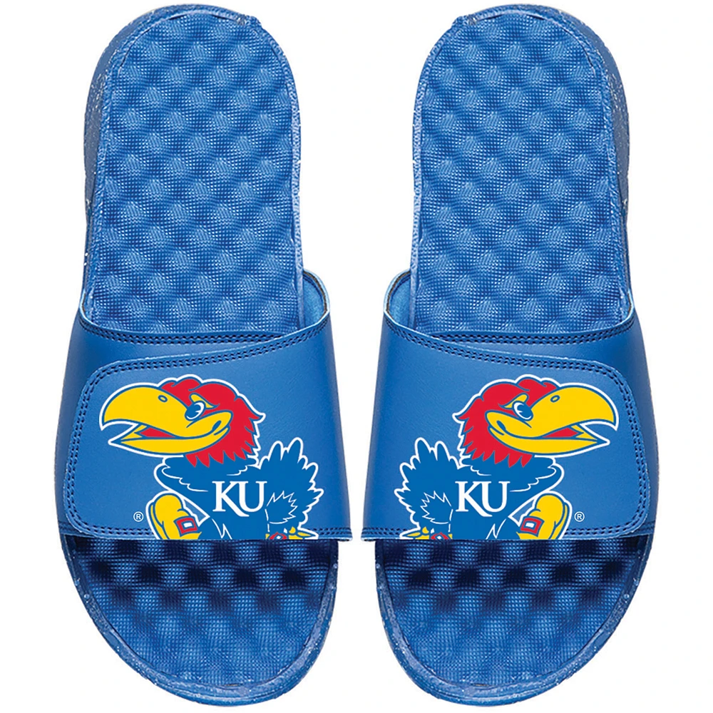 Youth ISlide Royal Kansas Jayhawks Large Primary Logo Slide Sandals