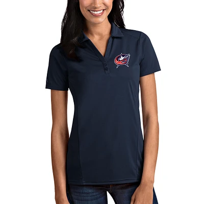 Women's Antigua Navy Columbus Blue Jackets Tribute Polo