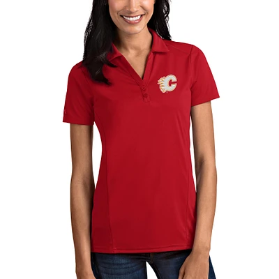 Women's Antigua Red Calgary Flames Tribute Polo