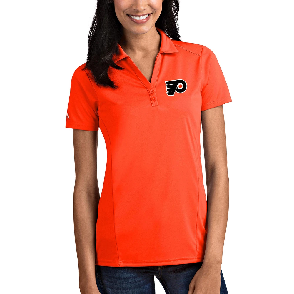 Women's Antigua Orange Philadelphia Flyers Tribute Polo