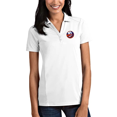 Women's Antigua White New York Islanders Tribute Polo