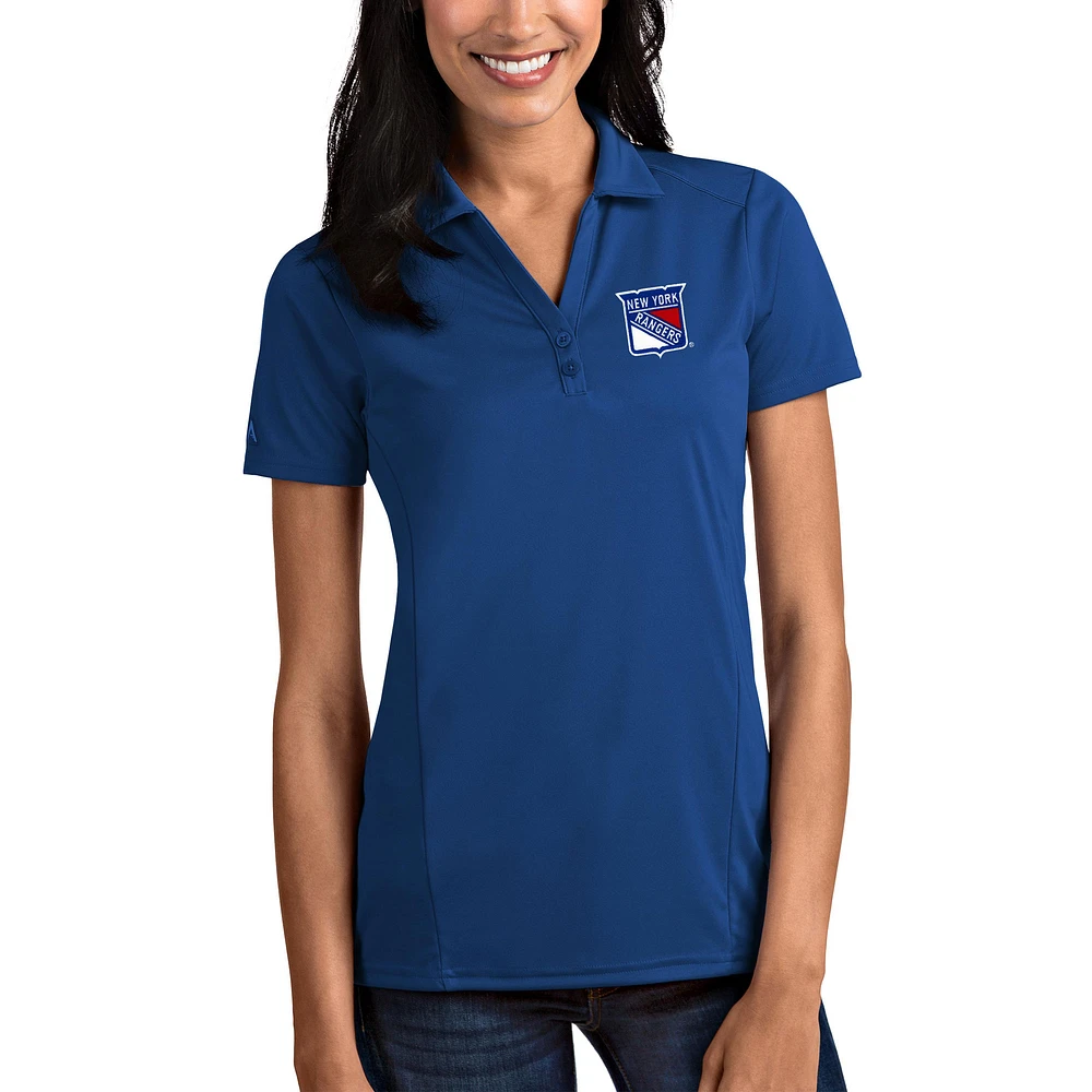 Women's Antigua Royal New York Rangers Tribute Polo