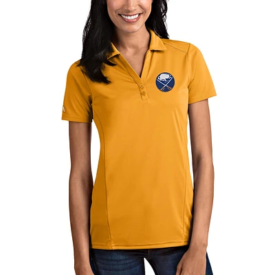 Women's Antigua Gold Buffalo Sabres Tribute Polo