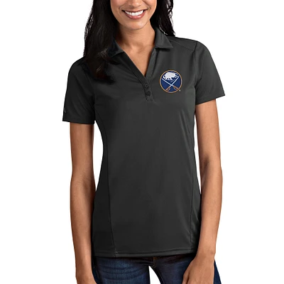 Women's Antigua Gray Buffalo Sabres Tribute Polo