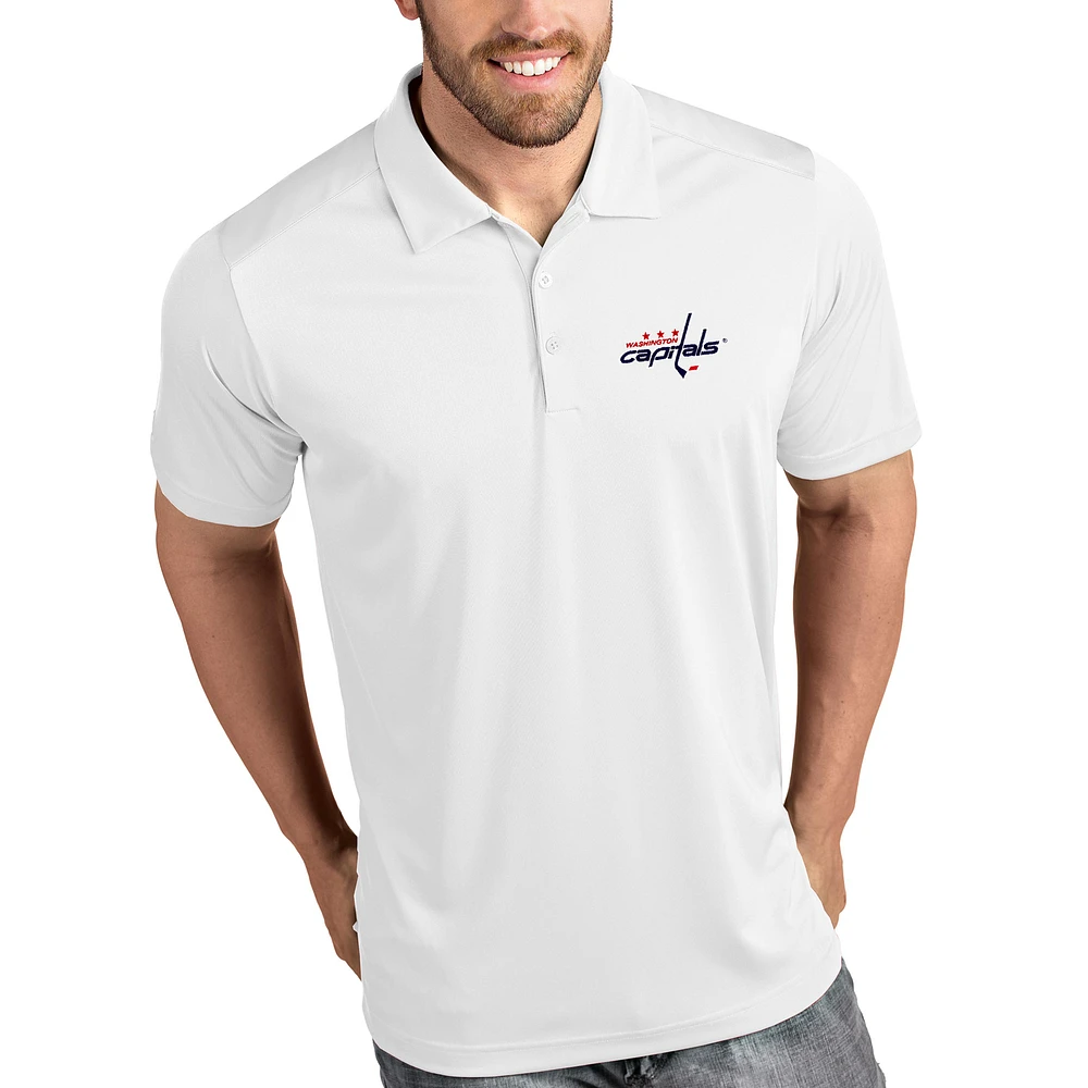 Men's Antigua White Washington Capitals Tribute Polo