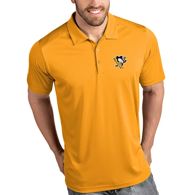 Men's Antigua Gold Pittsburgh Penguins Tribute Polo