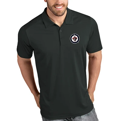 Men's Antigua Gray Winnipeg Jets Tribute Polo