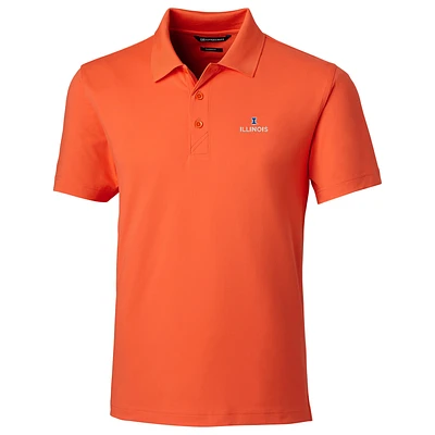 Men's Cutter & Buck Orange Illinois Fighting Illini Forge Tailored Fit Polo