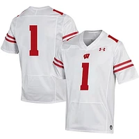 Men's Under Armour #1 Wisconsin Badgers Replica Football Jersey