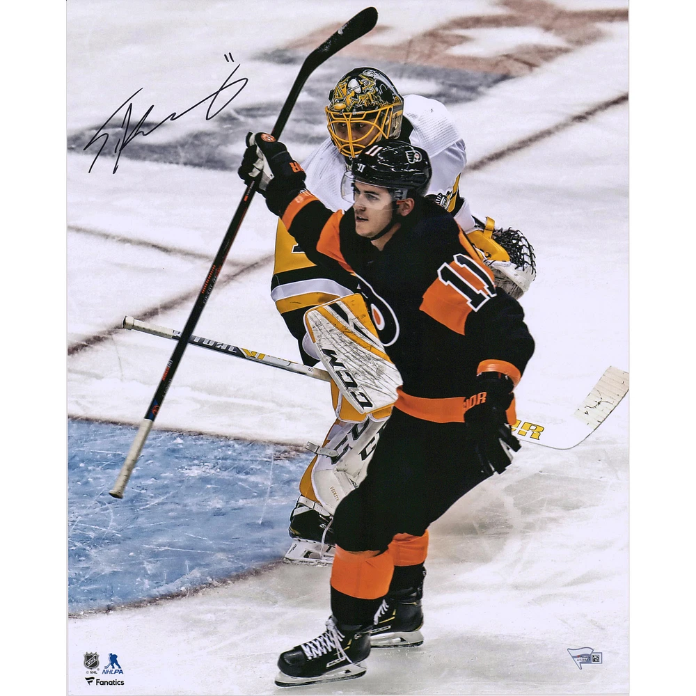 Travis Konecny Philadelphia Flyers Autographed 16" x 20" Goal Celebration Photograph
