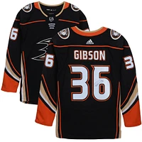 John Gibson Anaheim Ducks Autographed Black Adidas Authentic Jersey