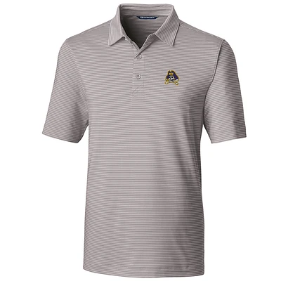 Men's Cutter & Buck Gray ECU Pirates Big Tall Forge Pencil Stripe Polo