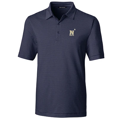 Men's Cutter & Buck Navy Navy Midshipmen Big & Tall Forge Pencil Stripe Polo