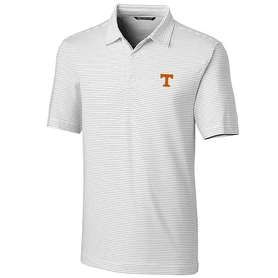 Men's Cutter & Buck White Tennessee Volunteers Big & Tall Forge Pencil Stripe Polo