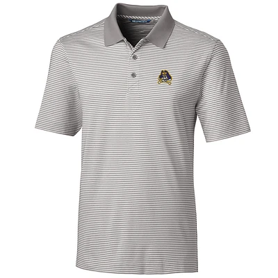 Men's Cutter & Buck Gray ECU Pirates Big Tall Forge Tonal Stripe Polo