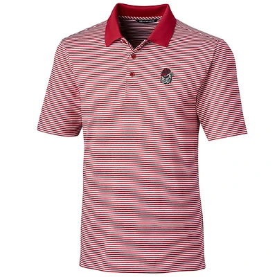 Men's Cutter & Buck Red Georgia Bulldogs Big Tall Forge Tonal Stripe Polo