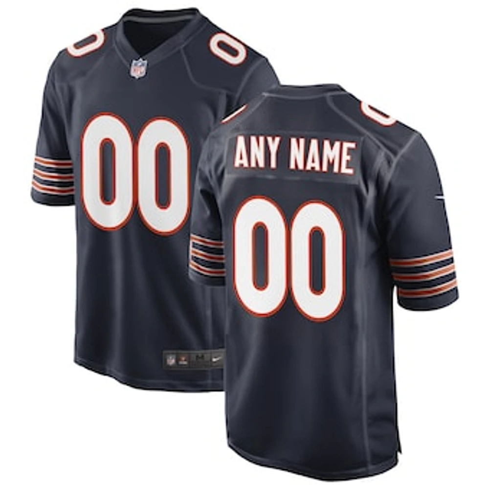 Men's Nike Navy Chicago Bears Custom - Game Jersey
