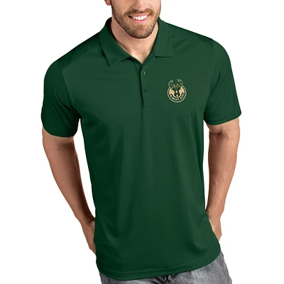 Men's Antigua Green Milwaukee Bucks Tribute Polo