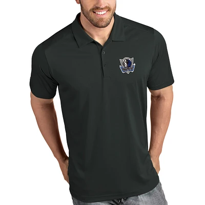 Men's Antigua Charcoal Dallas Mavericks Tribute Polo