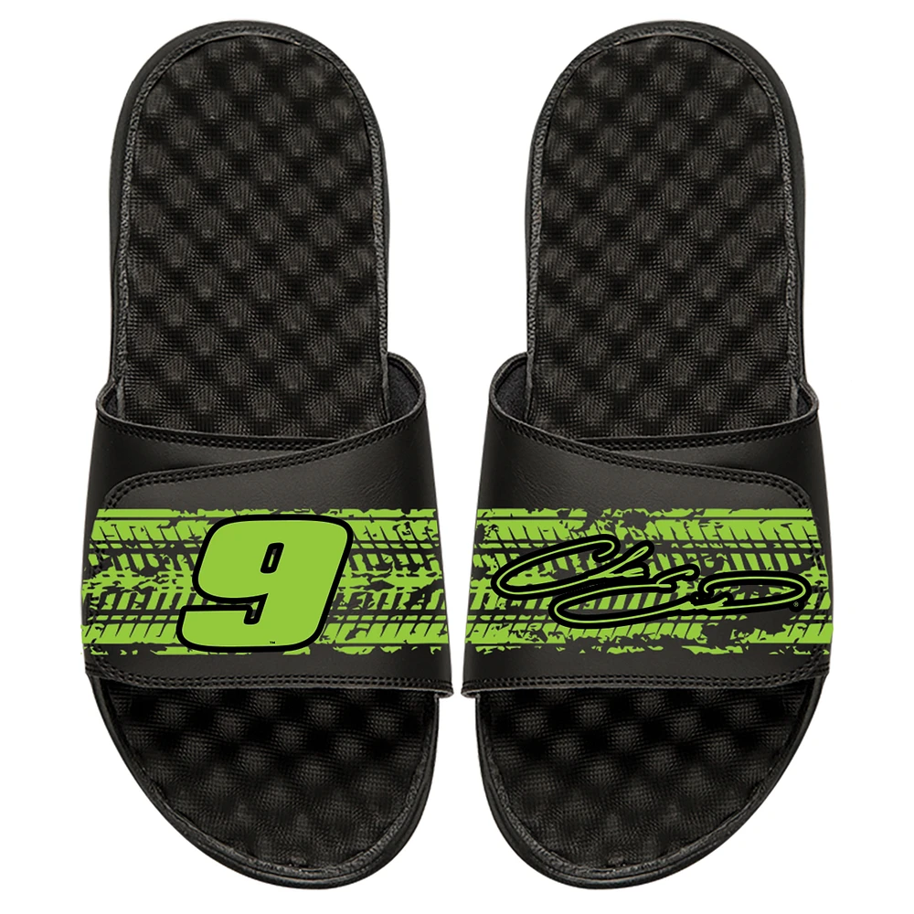 Youth ISlide Black Chase Elliott Driver Tire Marks Slide Sandals