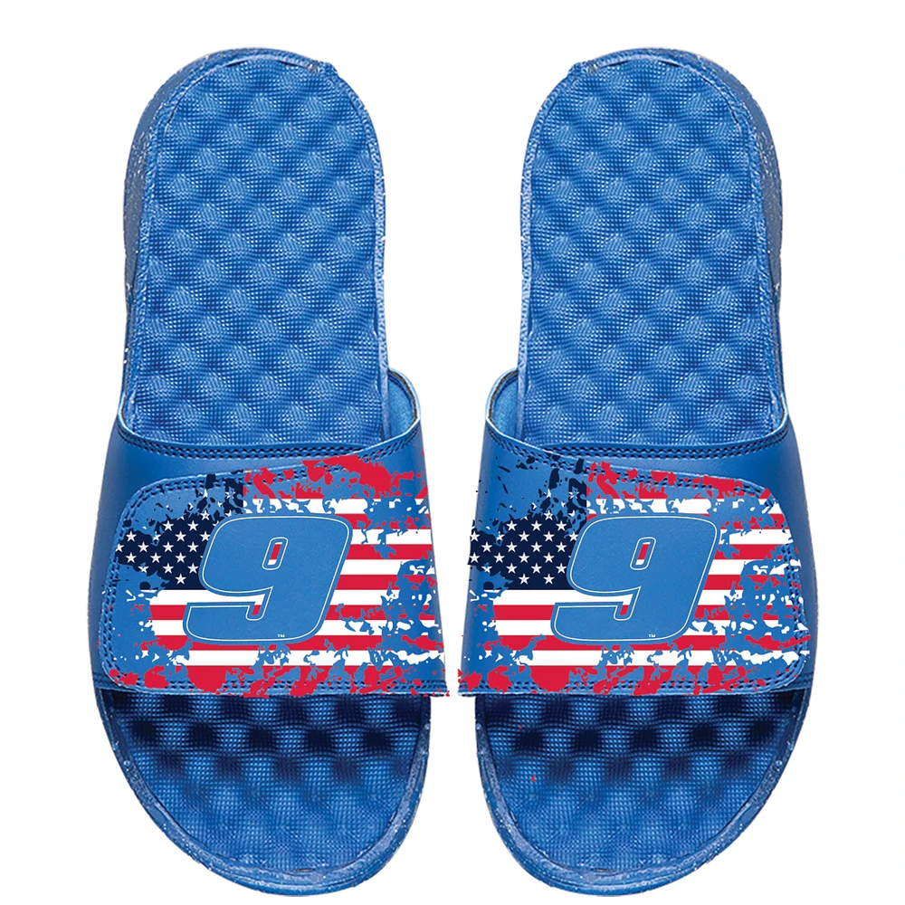 Youth ISlide Royal Chase Elliott Driver American Flag Slide Sandals