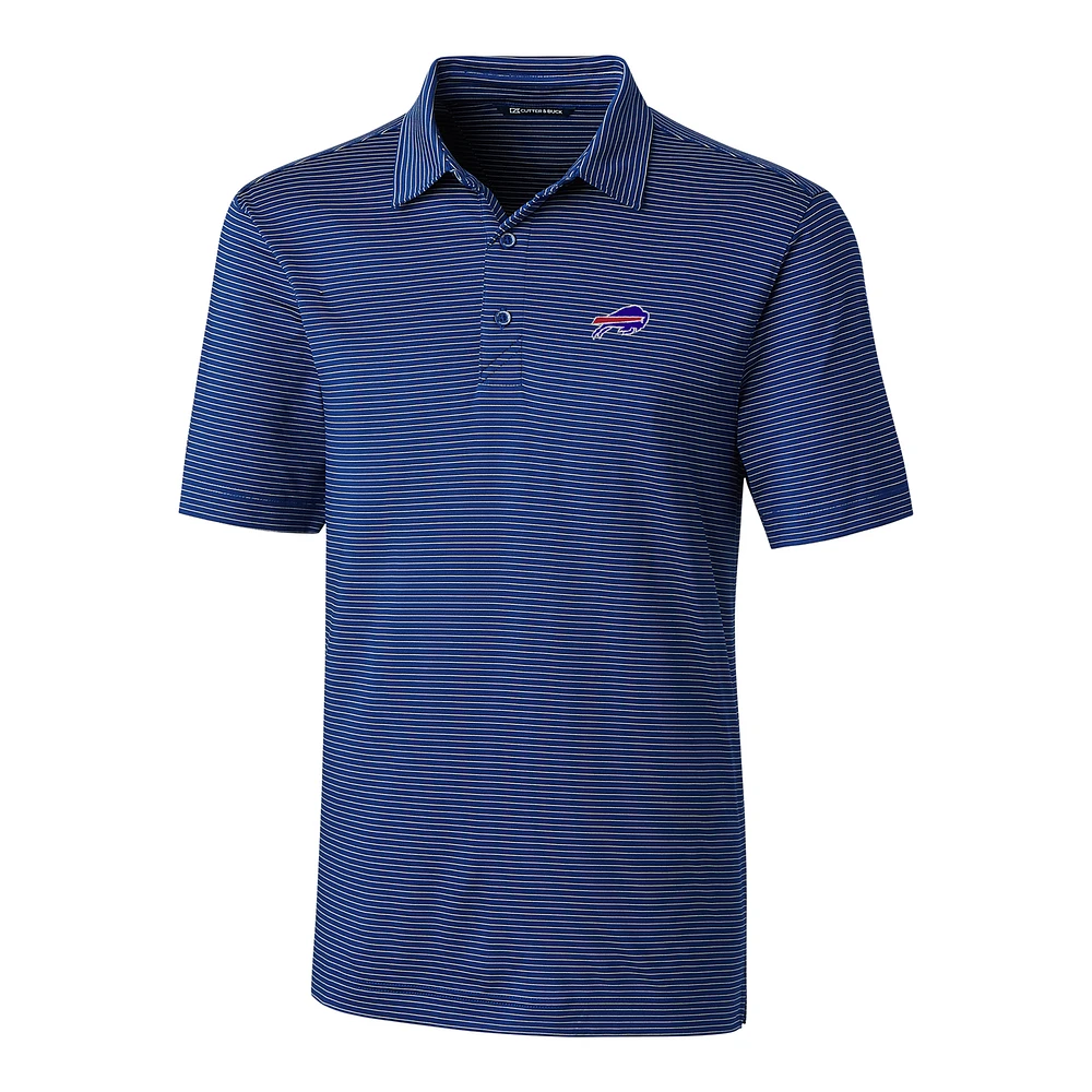 Men's Cutter & Buck Royal Buffalo Bills Big Tall Forge Pencil Stripe Polo